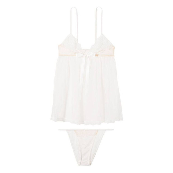 Пеньюар Victoria's Secret Very Sexy La Fleur Sheer Mesh & Lace Babydoll