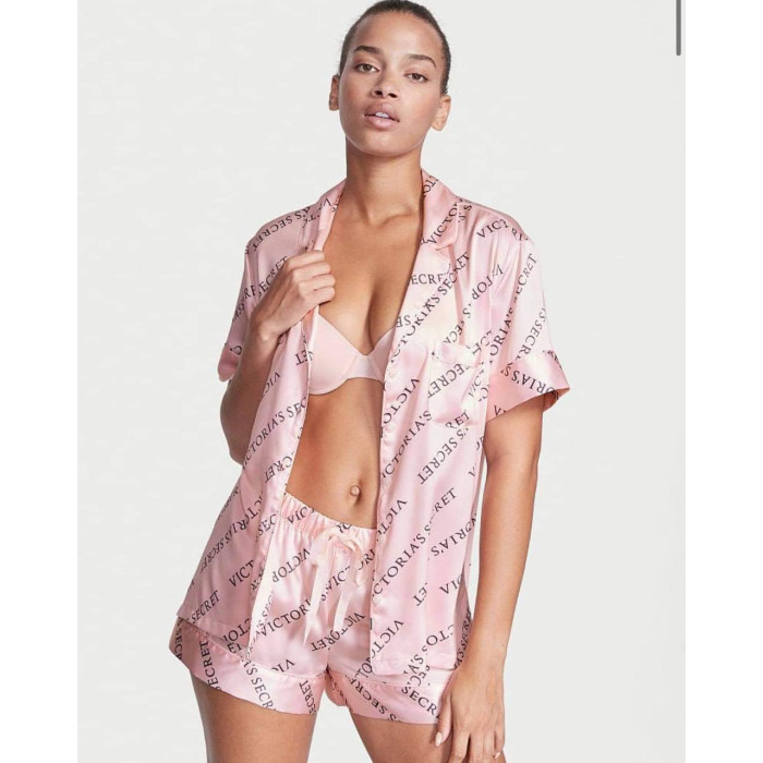 Піжама Victoria’s Secret Satin Short Pj Set Logo