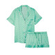 Піжама Victoria’s Secret Satin Short Pj Set Green Dot