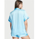 Піжама Victoria’s Secret Satin Short Pj Set Boxer Blue