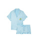 Піжама Victoria’s Secret Satin Short Pj Set Boxer Blue