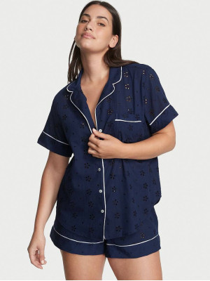 Піжама Victoria’s Secret Cotton Short Pj Set Ensign Eyelet