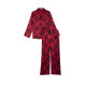 Піжама Victoria's Secret RED PLAID SATIN LONG PJ SET