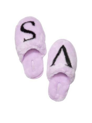 Тапочки Victoria’s Secret Closed Toe Faux Fur Slipper Purple