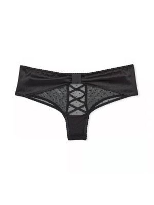 Трусики Victoria's Secret Crotchless Lace-Trim Cheeky Panty