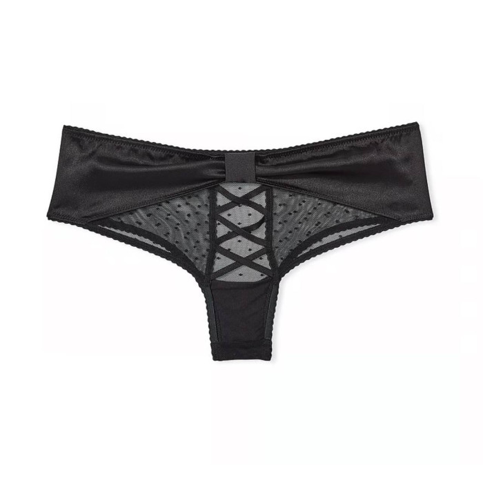 Трусики Victoria's Secret Crotchless Lace-Trim Cheeky Panty