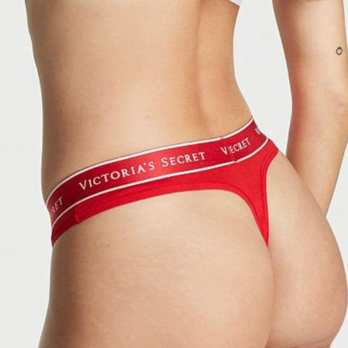 Трусики стрінги Victoria's Secret Logo Cotton Thong Panty