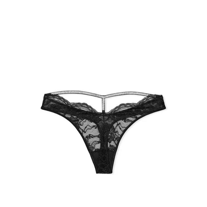 Трусики зі стразами Victoria's Secret Very Sexy Shine Strap Cutout Back Thong Panty